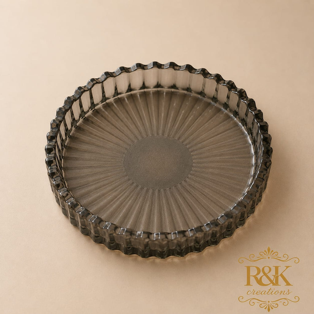 Elegante ronde glazen schaal