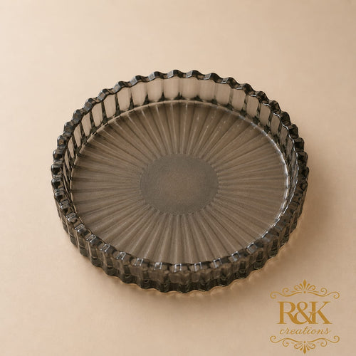 Elegante ronde glazen schaal