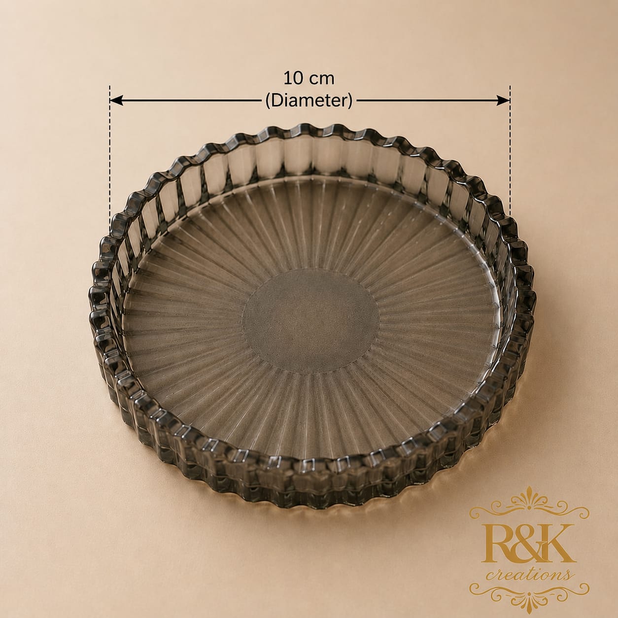 Elegante ronde glazen schaal